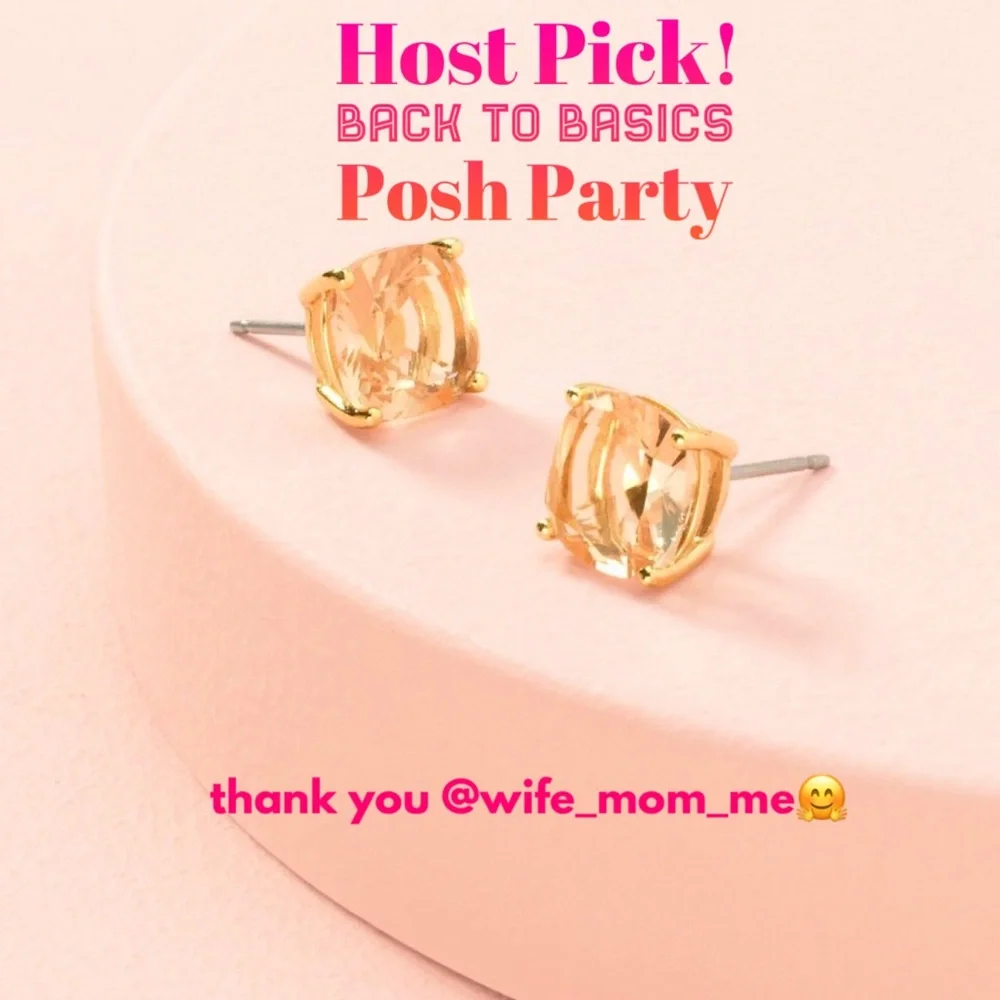 :: Stella & Dot Pink Luxe Studs - Picture 3 of 5